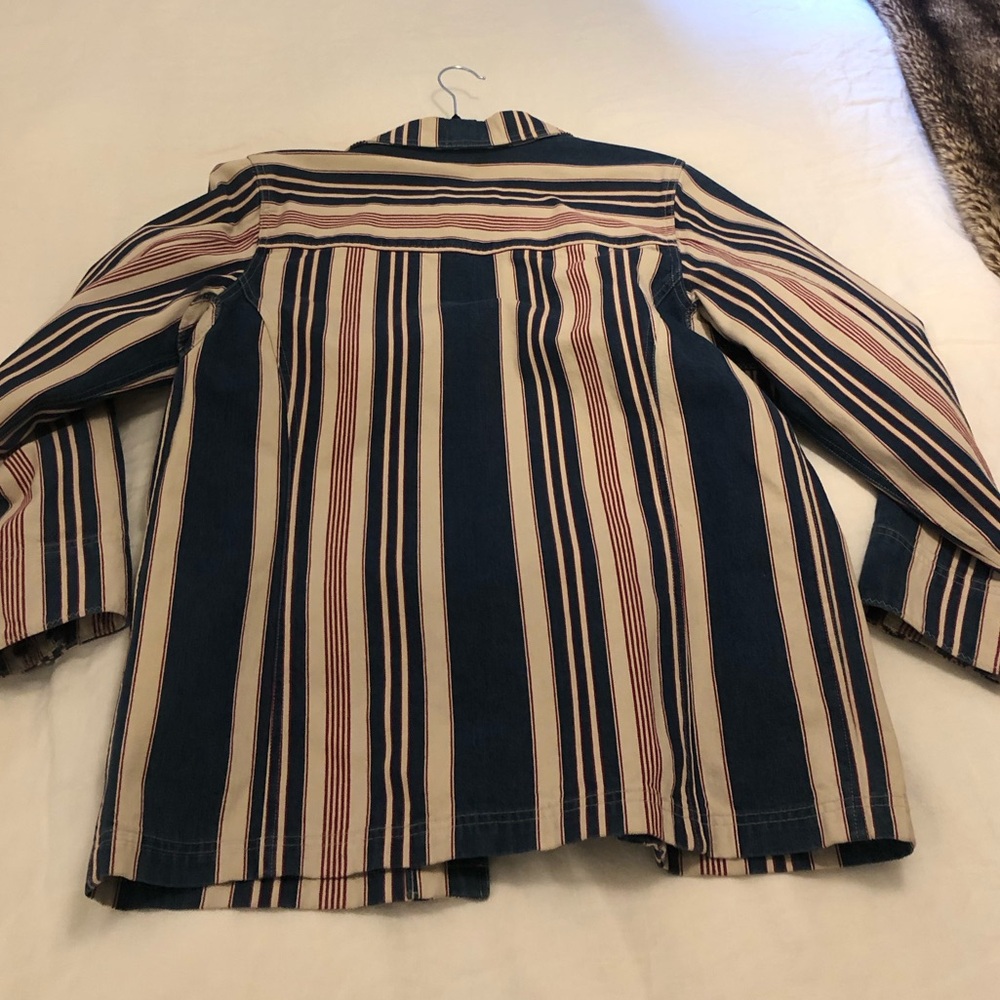 Lauren Jeans Co. striped red, white and blue vintage Jean jacket - size M - Picture 5 of 7